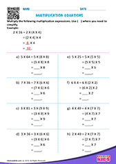 Multiplication Equations