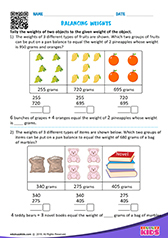 Balancing a Scale