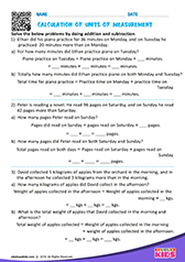 Calculation of Units of Measurement