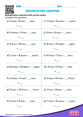 Multiplication Equations