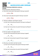 Multiplication Word Problems
