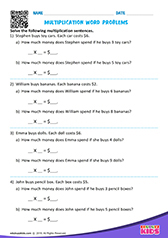 Multiplication Word Problems