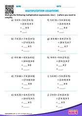 Multiplication Equations