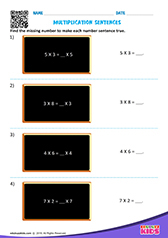 Multiplication Number Sentence