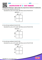 Multiplication of 2-Digit Numbers