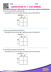 Multiplication of 2-Digit Numbers