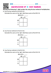 Multiplication of 2-Digit Numbers