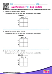 Multiplication of 2-Digit Numbers