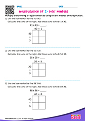 Multiplication of 2-Digit Numbers