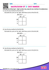 Multiplication of 2-Digit Numbers