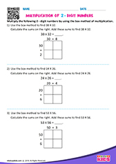 Multiplication of 2-Digit Numbers