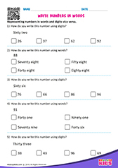 Write Numbers in Words