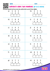 3 Digit Subtraction