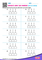 3 Digit Subtraction