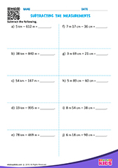Subtracting the measurements