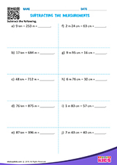 Subtracting the measurements
