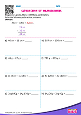 Subtraction of measurements