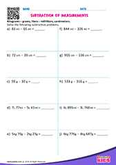 Subtraction of measurements