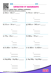 Subtraction of measurements