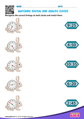Matching Digital and Analog Clocks
