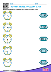 Matching Digital and Analog Clocks