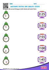 Matching Digital and Analog Clocks