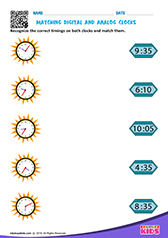 Matching Digital and Analog Clocks