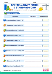 Convert to Standard Form and Unit Form