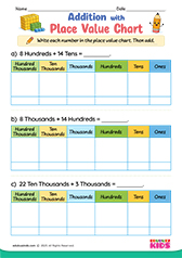 Addition With Place Value Chart