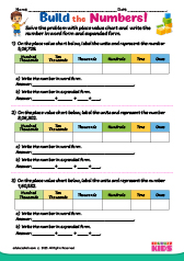 Number Forms With Place Value Chart