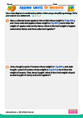 Adding Units of Weight Word Problems