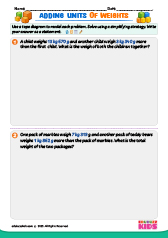 Adding Units of Weight Word Problems