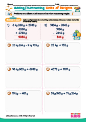 Adding or Subtracting Units of Weight