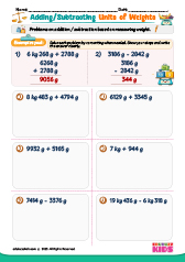 Adding or Subtracting Units of Weight