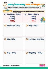 Adding or Subtracting Units of Weight