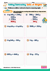Adding or Subtracting Units of Weight
