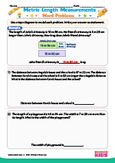 Metric Length Measurement Word problems