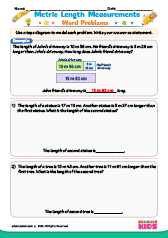 Metric Length Measurement Word problems