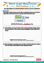 Metric Length Measurement Word problems
