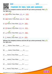 Count by Ones, Tens and Hundreds