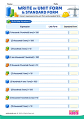 Convert to Standard Form and Unit Form