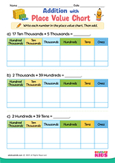 Addition With Place Value Chart