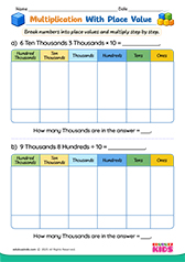Multiplication With Place Value Chart