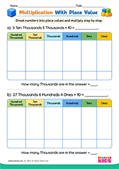 Multiplication With Place Value Chart