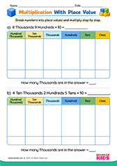 Multiplication With Place Value Chart
