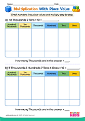 Multiplication With Place Value Chart