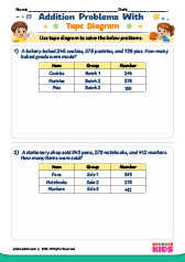 Addition Word Problems with Tape Diagram