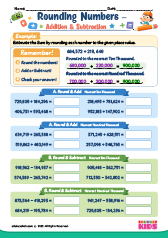 Addition and Subtraction by Rounding Numbers