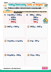 Adding or Subtracting Units of Weight