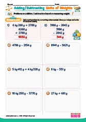 Adding or Subtracting Units of Weight